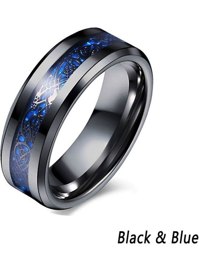 NIBEMINENT Vintage Stainless Steel Dragon Tattoo Men's Ring - Image 1