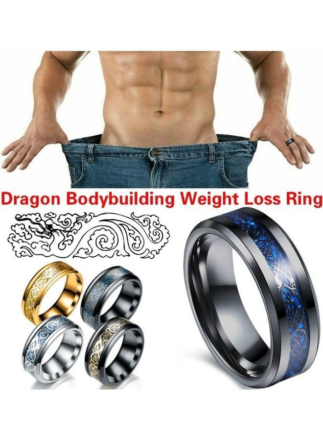 NIBEMINENT Vintage Stainless Steel Dragon Tattoo Men's Ring - Image 4