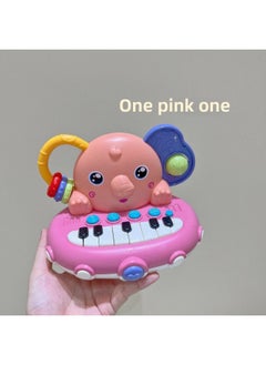 Generic Children's Toys Early Education Enlightenment Electronic Organ Portable Baby Multifunctional Electronic Organ Toy Musical Instrument-Color:Pink-Q Meng Elephant Music Piano [with Battery]  - Image 1