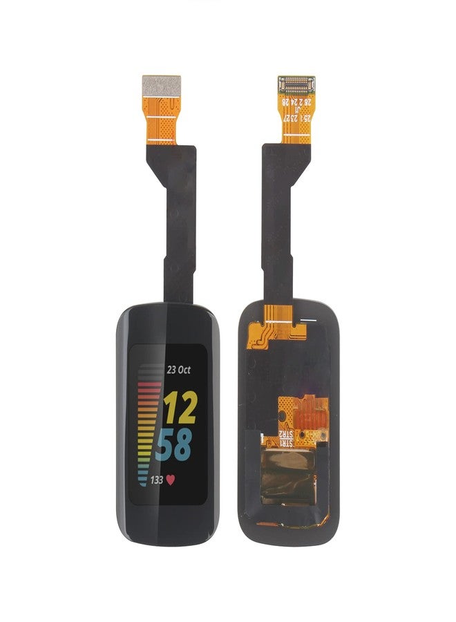 شاشة YWLRONG LCD لساعة Fitbit Charge 5، شاشة لمس رقمية، مجموعة استبدال لساعة Fitbit Charge 5 (أسود) - Image 4