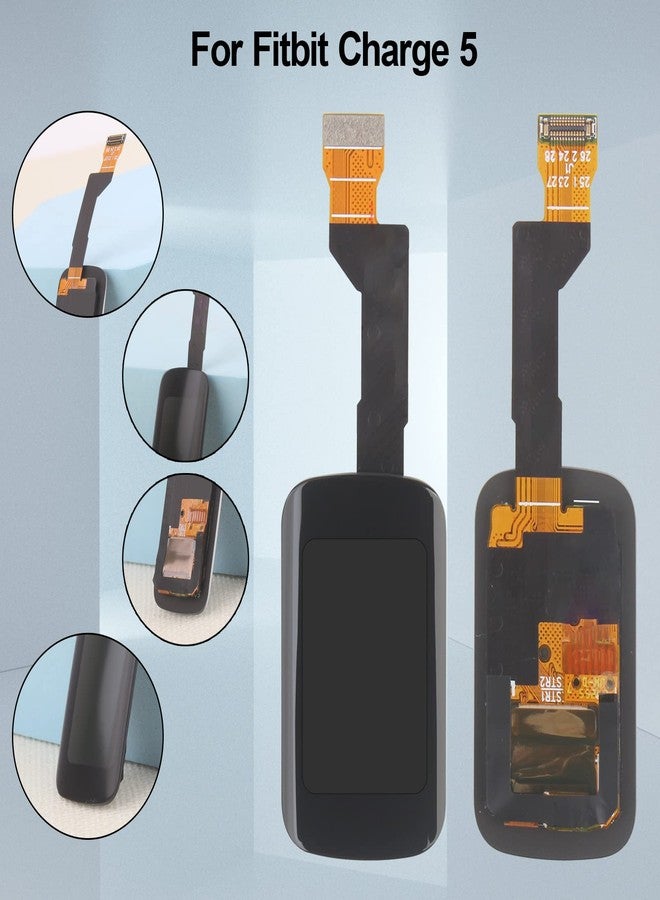 شاشة YWLRONG LCD لساعة Fitbit Charge 5، شاشة لمس رقمية، مجموعة استبدال لساعة Fitbit Charge 5 (أسود) - Image 3