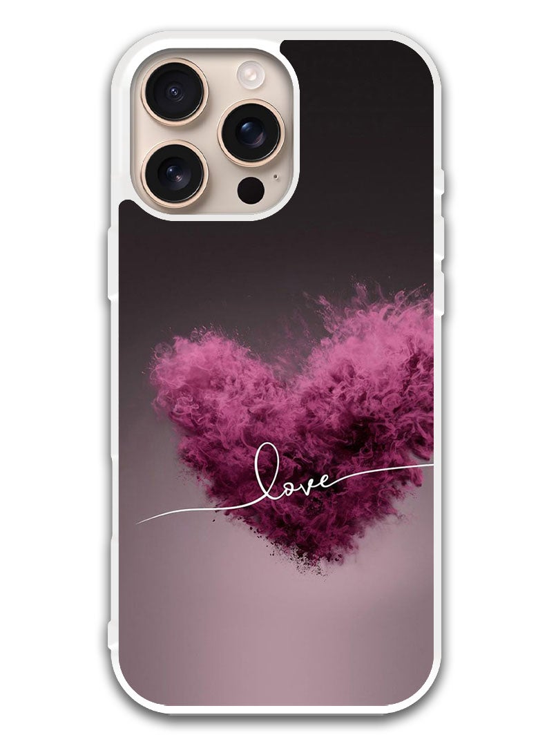 Theodor Protective Case Cover For APPLE IPHONE 16 Pro Love (White Bumper) - Image 1