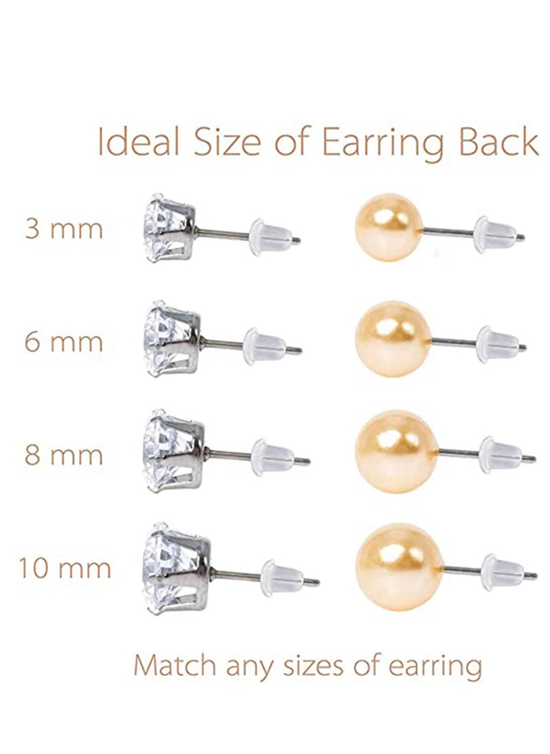 Excefore Silicone Clear Earring Backs, Soft Clear Ear Safety Hypoallergenic Back Pads, Backstops Bullet Clutch Stopper Replacement for Fish Hook Earring Studs Hoops Diameter 4mm (500PCS)  - Image 5
