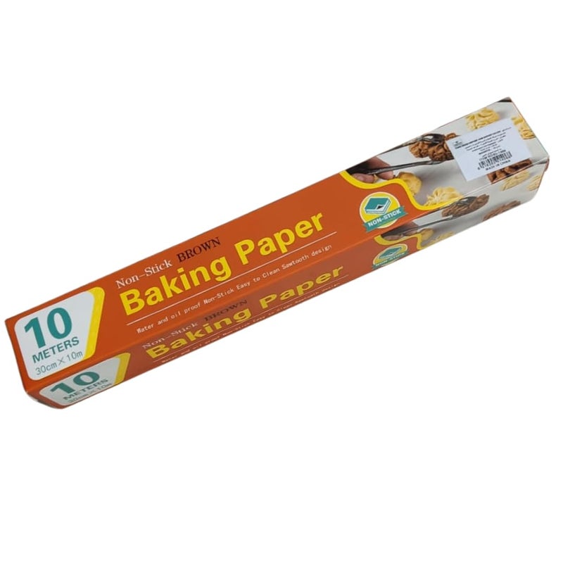 Greaseproof Parchment Paper Roll For Baking And Food Wrapping 10M x 30CM Unbleached Non Stick Butter Paper Heat Resistant Air Fryer Liners Oil Proof Cooking Paper Roll For Oven Steaming Frying Baking - Image 1