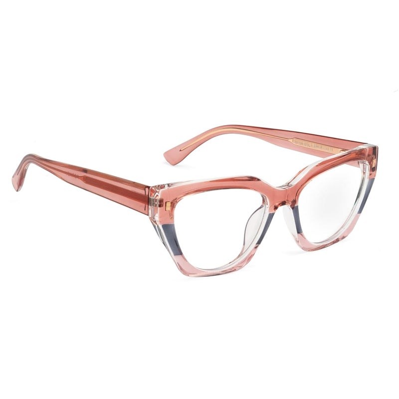 PERKEY Store PERKEY Bold Collection | Blu Cut & Antiglare Computer Eyeglasses | Full Rim Cat Eye Shape | For Women | Medium | OPTL0017 - Image 1