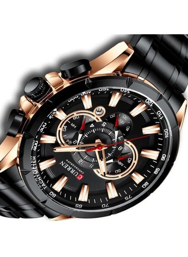 CURREN Curren 8363 Business Calendar Stainless Steel Quartz Watch  - Image 5