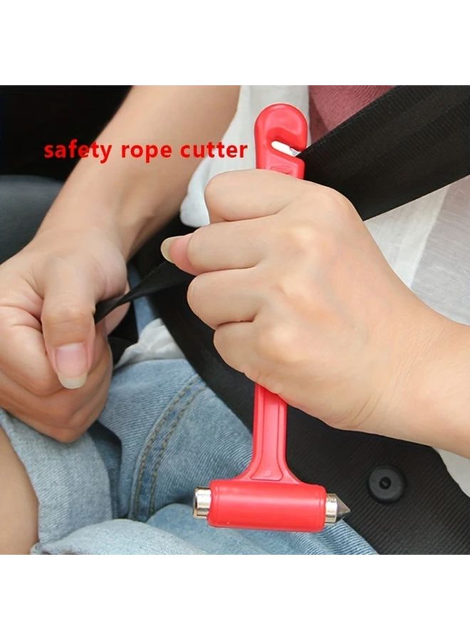 Emergency Car Safety Hammer Seatbelt Cutter And Window Breaker Firefighter Approved Red - Image 4