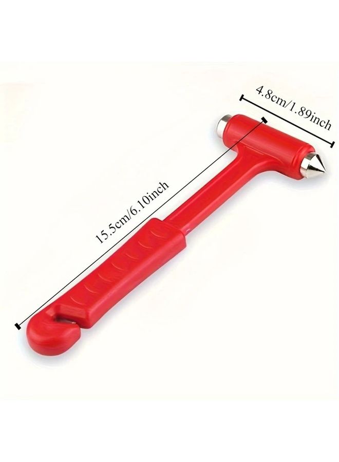 Emergency Car Safety Hammer Seatbelt Cutter And Window Breaker Firefighter Approved Red - Image 2