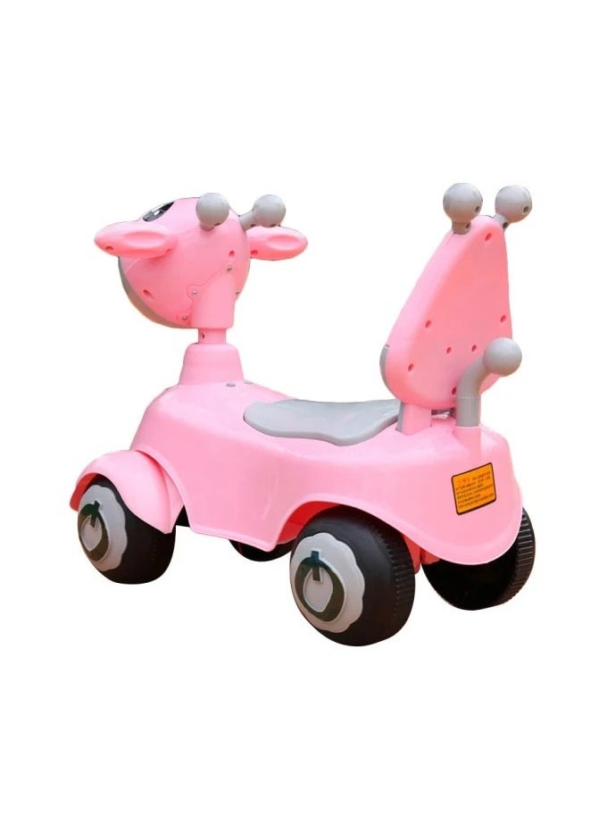 Generic - A wonderful children's sled in the shape of a giraffe, comfortable to move with your child (pink) - Image 1