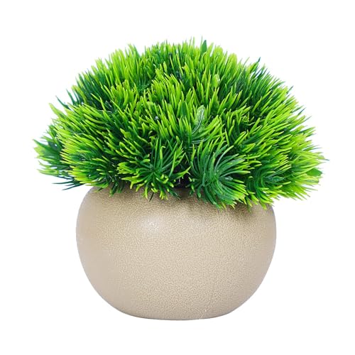 Dekorly Plastic Artificial Plant With Pot | Faux Plants For Home Office Decor | Artificial Green Plants For Desk Decoration | Bedroom Decor, Indoor Decor | Pack Of 2 - Image 4
