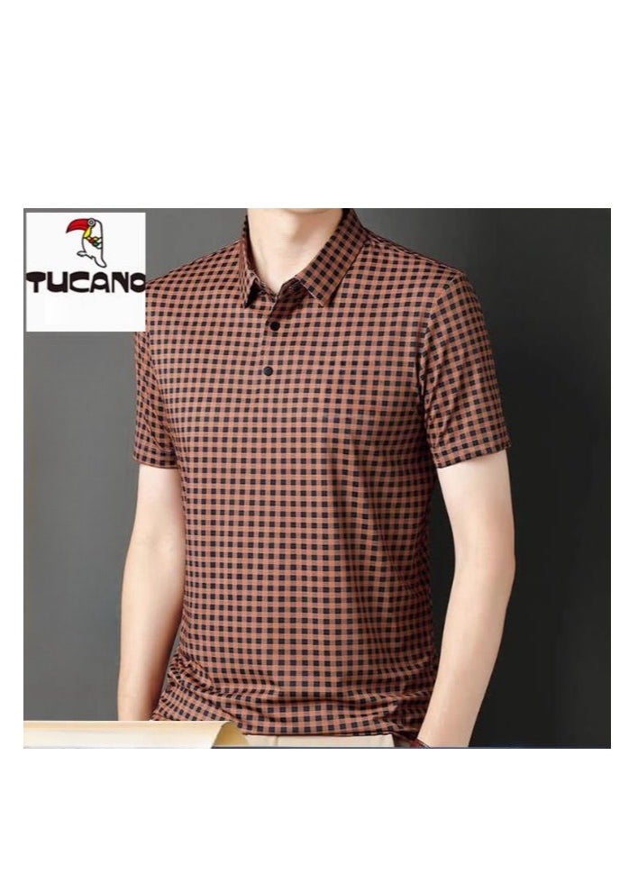 Tucano - Men's Ice Silk Short Sleeved T-Shirt POLO Shirt - Image 1