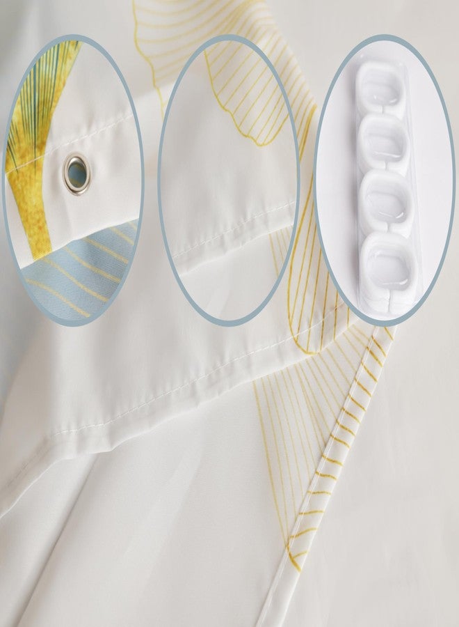 FuShvre Elephant Shower Curtains for Bathroom Wild Animal Bathtub Curtain Fabric Bathroom Decor Set Hooks Included 72"x 72" Teal and Gray - Image 5