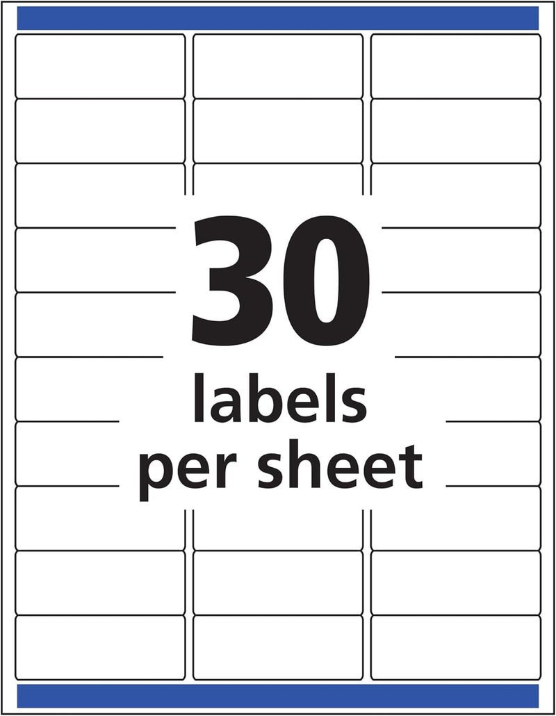 AVERY Matte Clear Address Labels, Sure Feed Technology, Inkjet, 1" x 2-5/8", 750 Labels, 5 Packs (8660) - Image 5