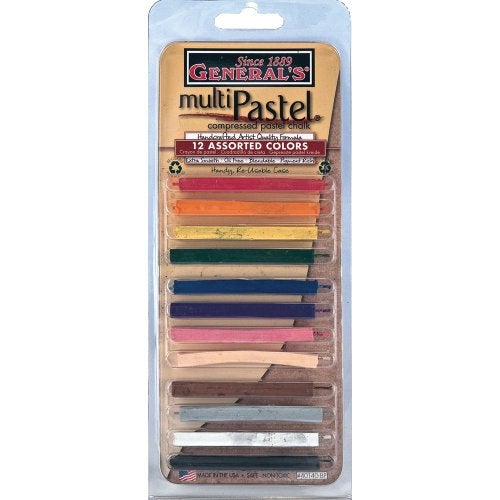 General's General Pencil MultiPastel Compressed Chalk Sticks 12/Pkg - Assorted Colors - Image 4