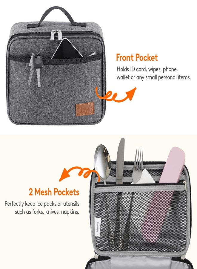 Lifewit Freezable Lunch Box, Insulated Reusable Lunch Bag with 2 Ice Packs, Mini Cooler Snack Bag for Bento Box for Salad, Sandwich, Snacks fo Men Women for Work, Dark Gray 5L - Image 5