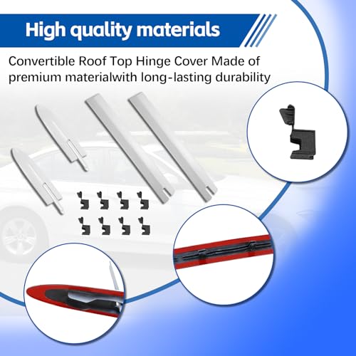 HEWEIXH Convertible Roof Top Hinge Cover Clips 54377184038 54377184048 54377184037 54377184047 54377187747 Compatible with BMW E93 335i M3 M4 F83 328i 335i 428i 430i 435i 440i (A set) - Image 5