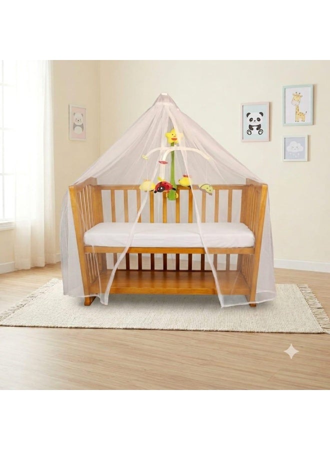 IntIntegrated wooden rocking crib with remote control toy and mosquito net - comprehensive luxury set  Muskie egrated wooden rocking crib with remote control toy and mosquito net - comprehensive luxury set Muskie