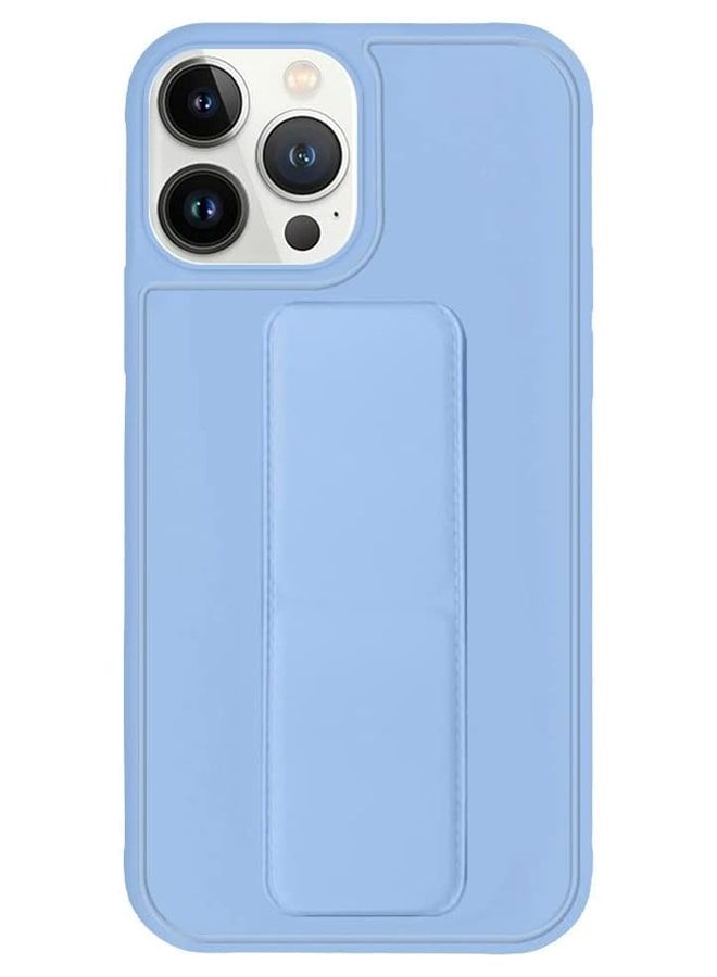 Zolo Finger Grip Holder and standing cover with Car Magnetic Multi-function Shockproof Protective Case Cover For iphone 13 Pro Light Blue - Image 2