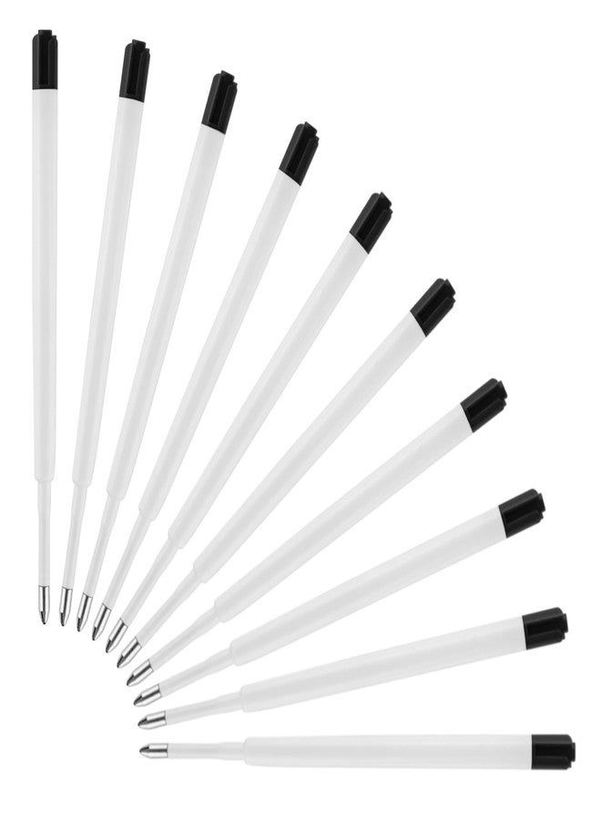 YOUMI 3.9inch 10 Pcs Black Ink Refills, Ink Tip 1.0 mm (Black Refills) - Image 1