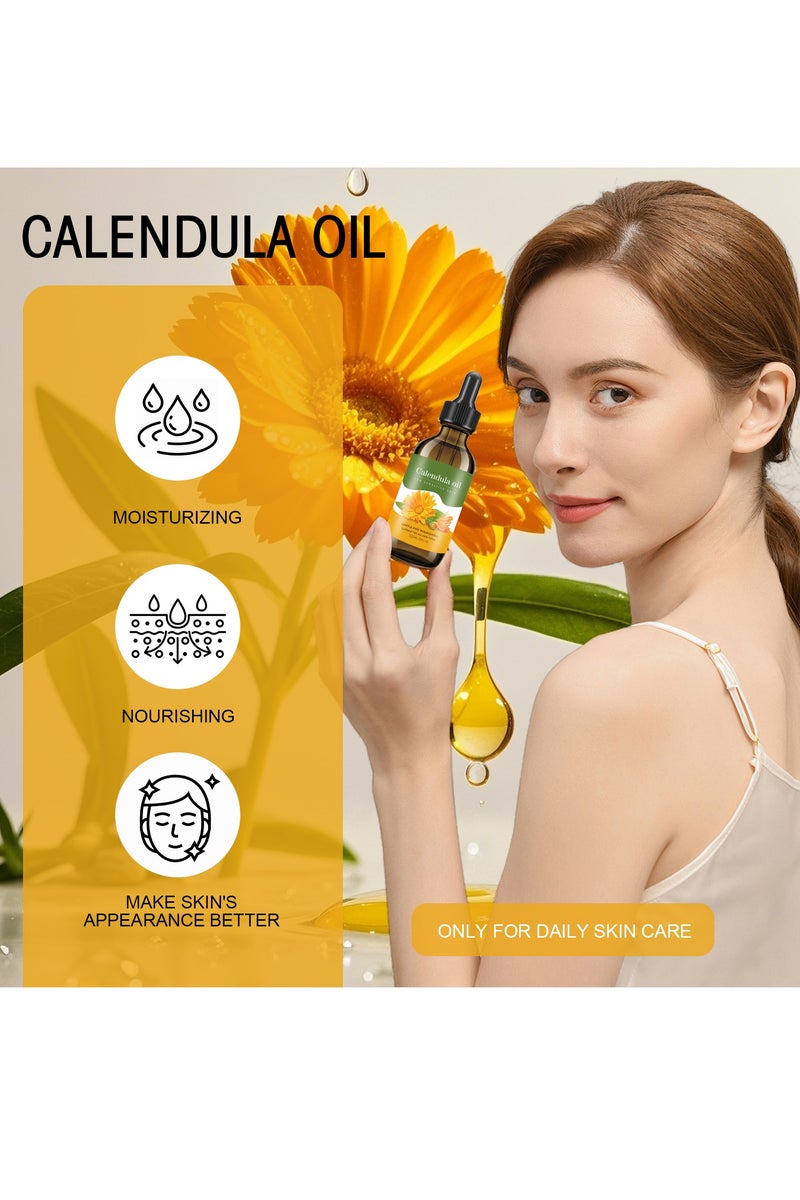 سيلركسي زيت العناية بالبشرة كالندولا 30 مل - زيت كالندولا العضوي للبشرة الحساسة مع جوهر رطوبة عميقة ومهدئة - استهداف العضلات الحساسة مع مستخلص كالندولا الطبيعي - صيغة غير دهنية لجميع أنواع البشرة - Image 2