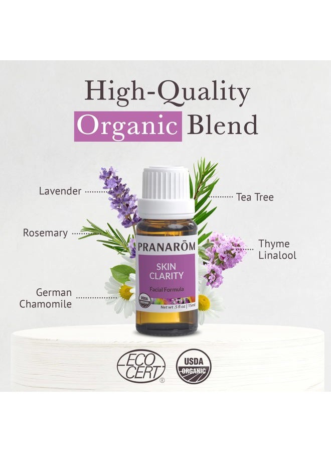 PRANAROM Skin Clarity 15ml Pure Essential Oil Blend - Lavender, Tea Tree, Thyme, Rosemary, Niaouli, German Chamomile - Image 3