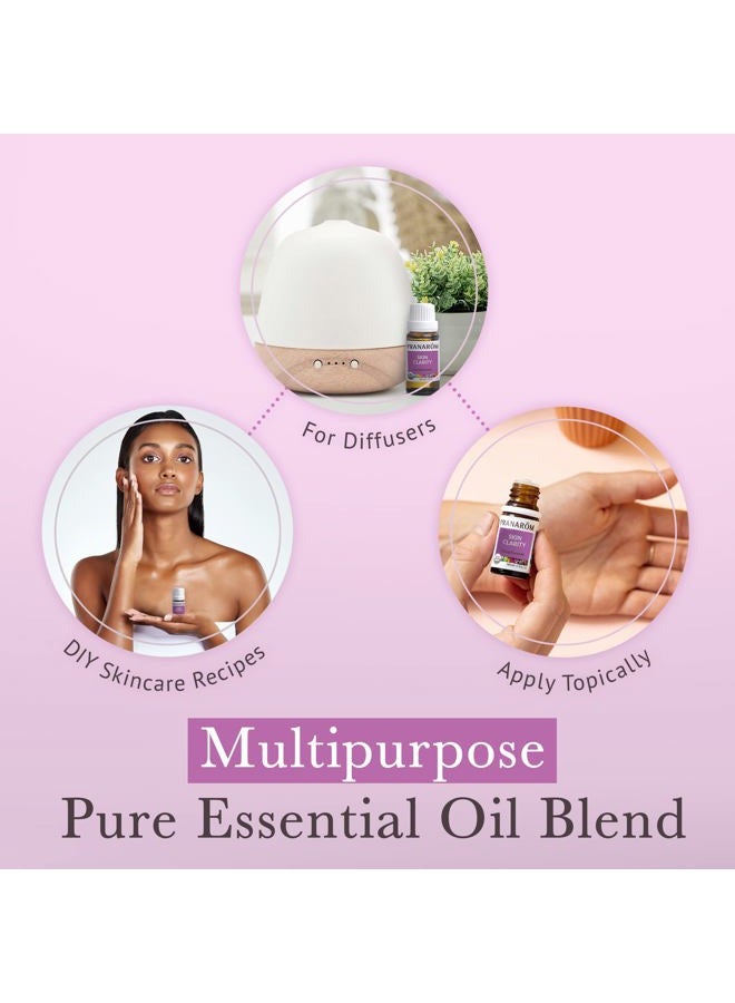 PRANAROM Skin Clarity 15ml Pure Essential Oil Blend - Lavender, Tea Tree, Thyme, Rosemary, Niaouli, German Chamomile - Image 4