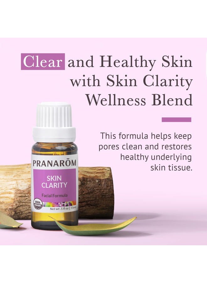 PRANAROM Skin Clarity 15ml Pure Essential Oil Blend - Lavender, Tea Tree, Thyme, Rosemary, Niaouli, German Chamomile - Image 2