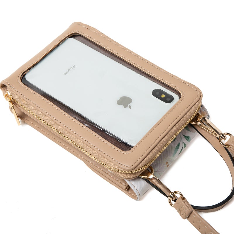 Touch Screen Mobile Phone Bag 2021 New Korean Style Pu Leather Printed Small Bag Large Capacity Women'S Shoulder Messenger Bag - Image 5