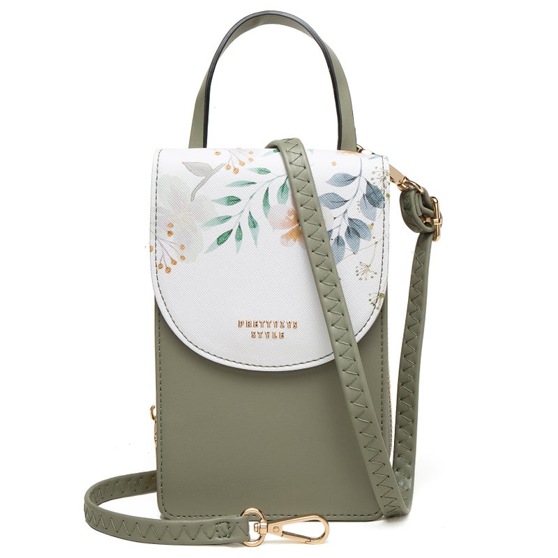 Touch Screen Mobile Phone Bag 2021 New Korean Style Pu Leather Printed Small Bag Large Capacity Women'S Shoulder Messenger Bag - Image 1