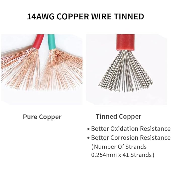 أكس سبرينج طقم موصلات مكون من 6 مجموعات من ضفيرة DT ثنائية الدبابيس مع 24 قطعة موصل بعقب موصل تسخير أسلاك مقاوم للماء لتوصيلات الصوت والكهرباء في السيارة 14AWG UL 1015 معتمد - Image 4