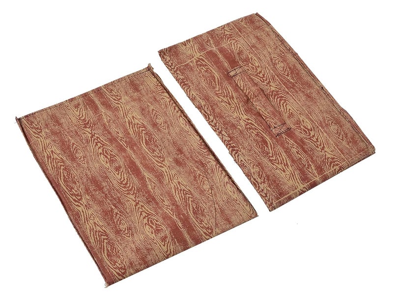 Kuber Industries Kuber Industries Wooden Design Non-Woven Rectangular Flodable Cloth Storage Box/Drawer- Pack of 6 (Maroon Brown)-44KM0595  - Image 5