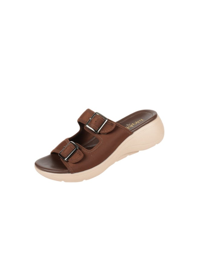 Michelle Morgan - 092-2977 Michelle Morgan Ladies Casual Sandals 214RJ533 Coffee - Image 1