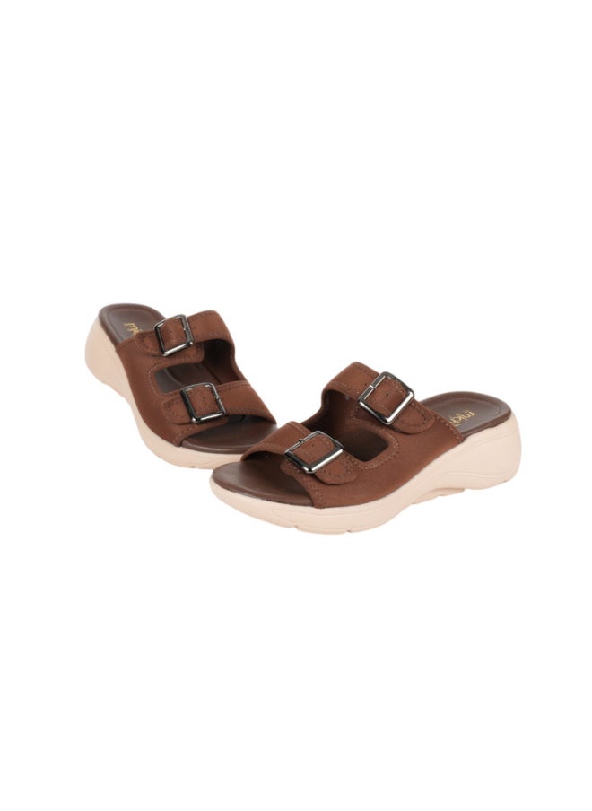 Michelle Morgan - 092-2977 Michelle Morgan Ladies Casual Sandals 214RJ533 Coffee - Image 1