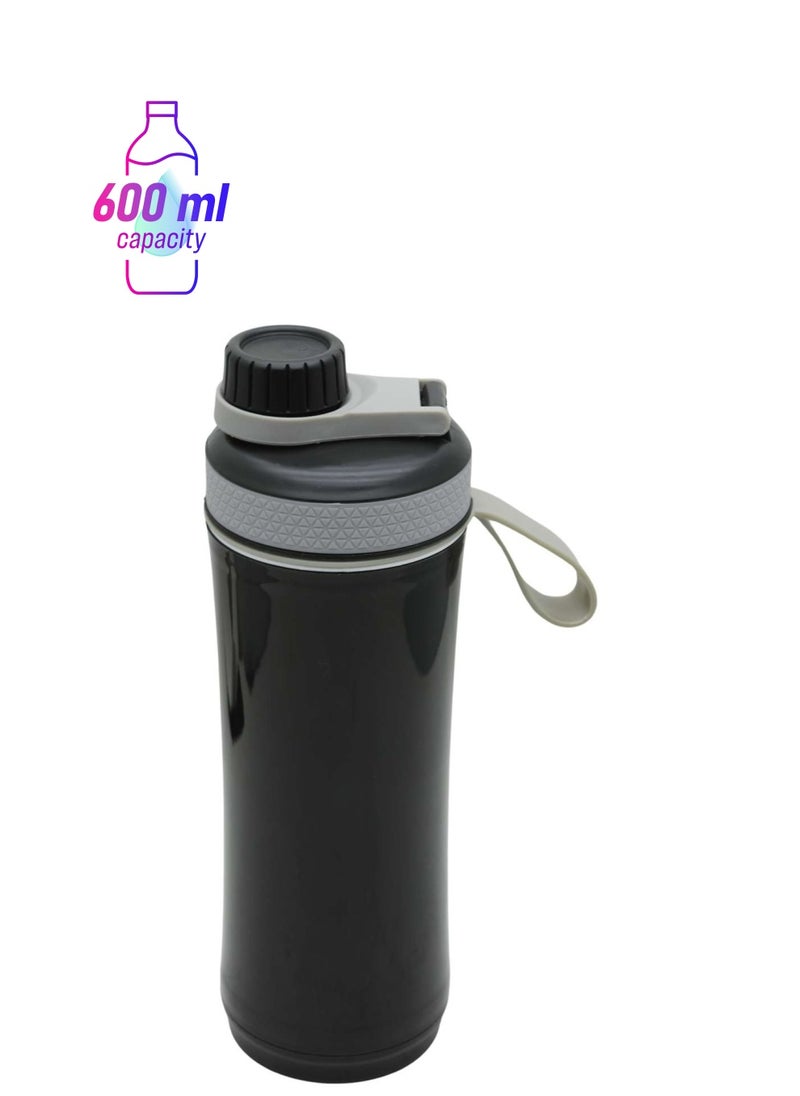 SELVEL - Cooltech Plastic Water Bottle Black, Pwb018, 600Ml - Image 1