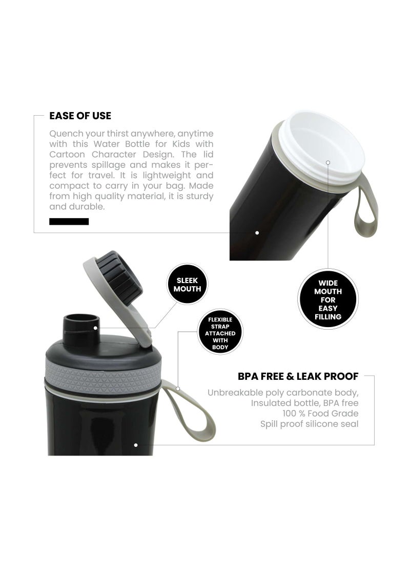 SELVEL - Cooltech Plastic Water Bottle Black, Pwb018, 600Ml - Image 1