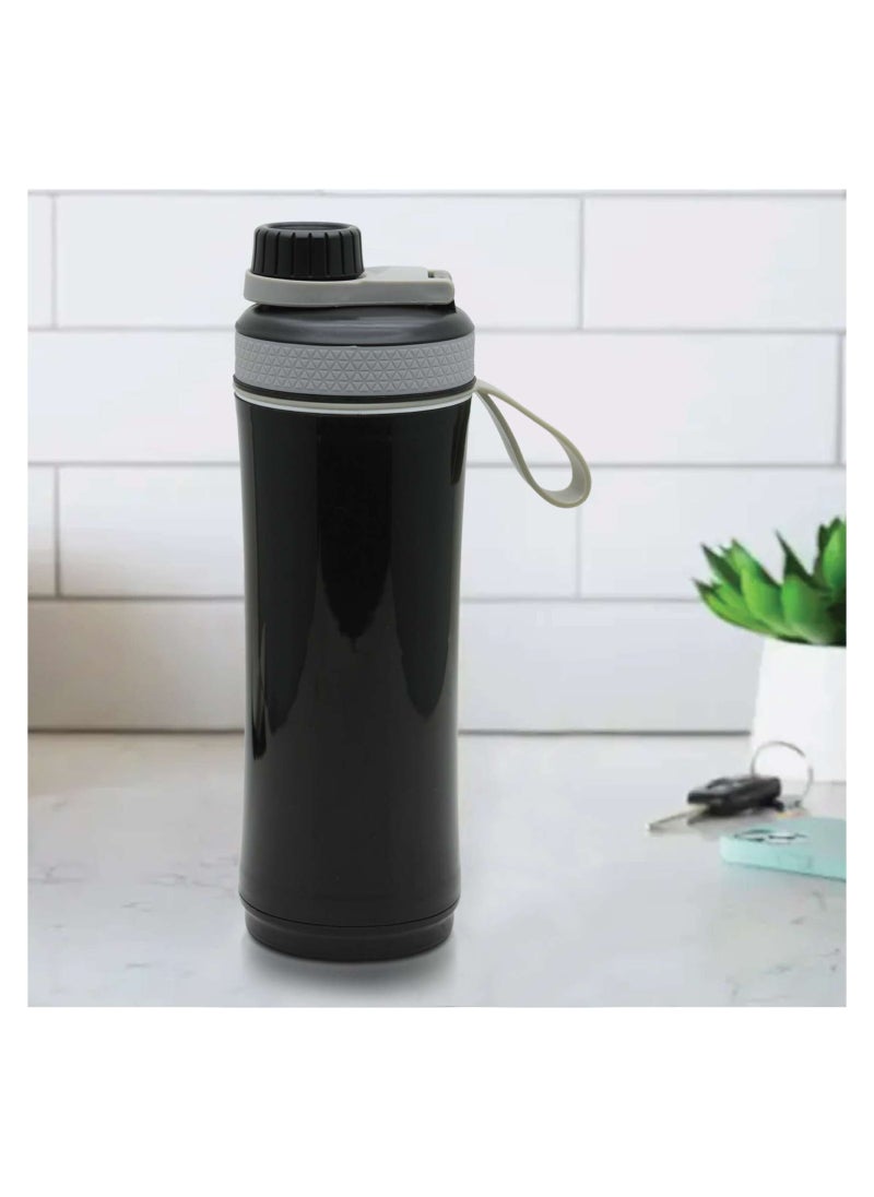 SELVEL - Cooltech Plastic Water Bottle Black, Pwb018, 600Ml - Image 1