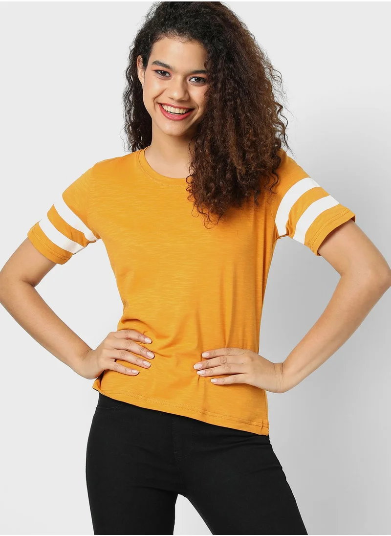 Campus Sutra Round Neck Blouse