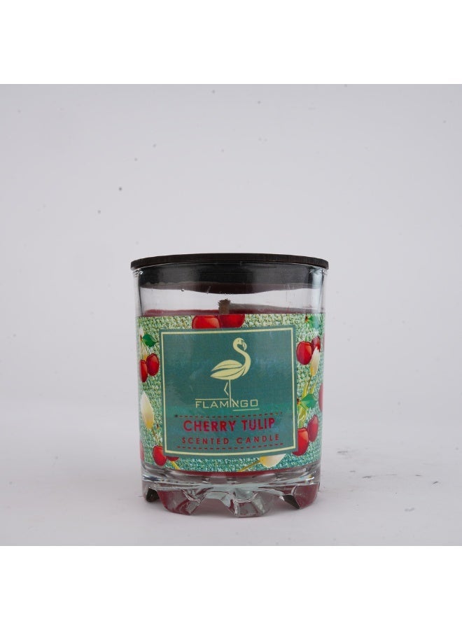 Flamingo Cherry Tulip Candle - Image 1