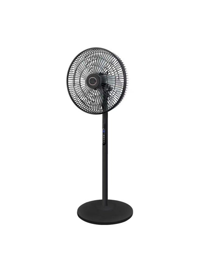 مروحة حامل مع جهاز تحكم عن بعد ، 16 بوصة ، 8 مستويات سرعة ، 5 شفرات أوراق مع مؤقت9 ساعات ، الأفضل للمنزل والمكتب أسود - Image 2