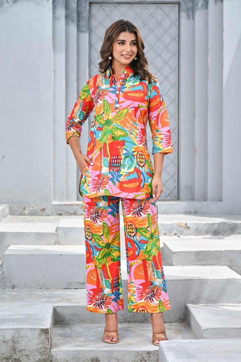 FLAVIA CREATION طقم متعدد الألوان للنساء - طقم بلوزة وسروال - Image 1