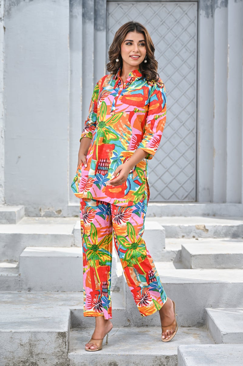 FLAVIA CREATION طقم متعدد الألوان للنساء - طقم بلوزة وسروال - Image 2