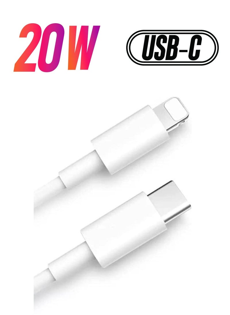 ELTRAZONE USB C to Lightning Cable 20W Fast Charging [MFi Certified] Compatible with iPhone 13 Pro Max/12/11 Pro/X/XS/XR/8 Plus/AirPods Pro, 1M, White - Image 1