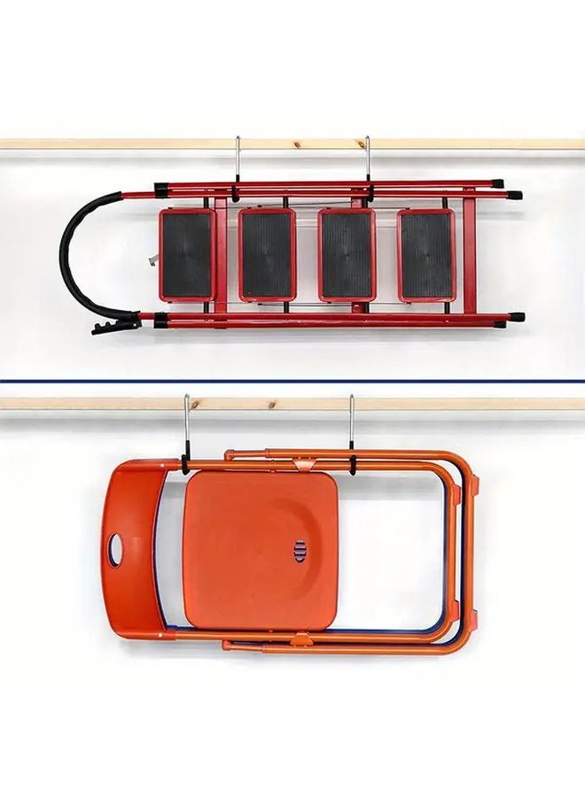 4 خطاف حائط معدني ثقيل أسود، منظف تخزين مرآب مثبت على الحائط - Image 3