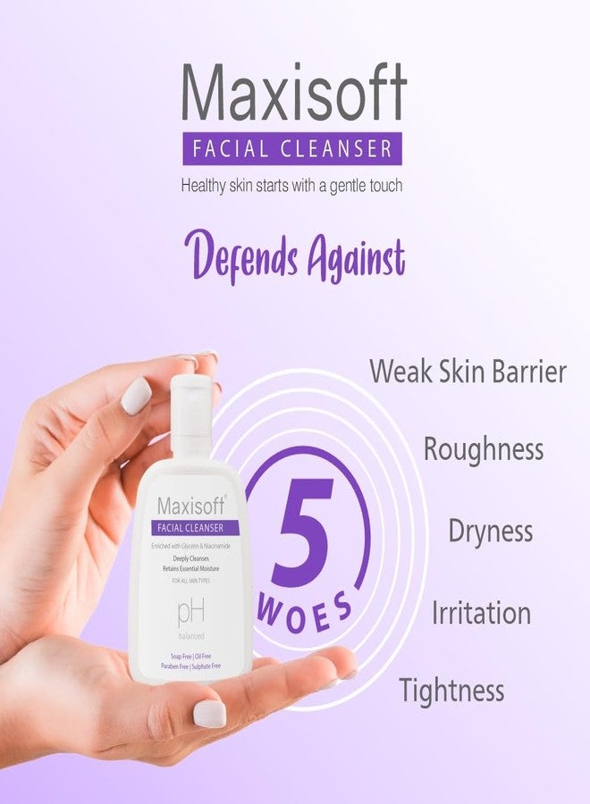 Maxisoft Facial Cleanser All Skin Types, Paraben-free, pH Balanced - 125 ml of Pack 1 - Image 5