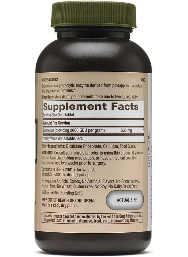 GNC Natural Brand Bromelain 500Mg,60 Servings - Image 2