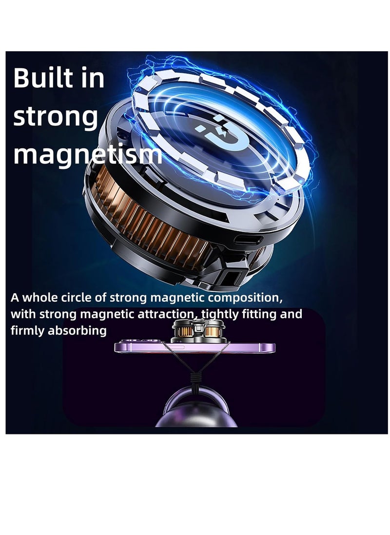ALAMAREQ Phone Coler,Magnetic Phone Cooler, RGB Phone Cooling Fan,Portable Lightweight Mobile Phone Cooling Fan,IOS/Android semiconductor heat sink,Suitable for mobile Phones, iPads, computers, etc  - Image 5