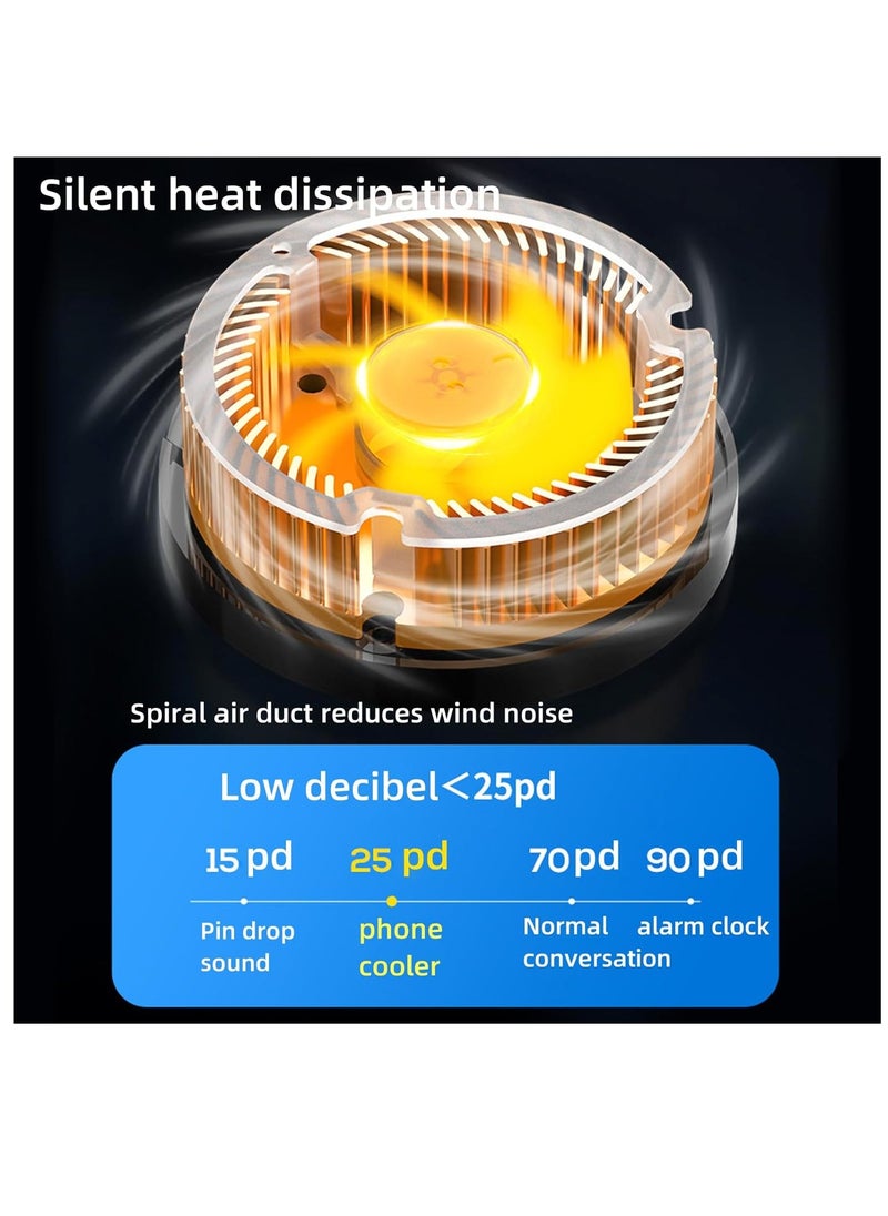 ALAMAREQ Phone Coler,Magnetic Phone Cooler, RGB Phone Cooling Fan,Portable Lightweight Mobile Phone Cooling Fan,IOS/Android semiconductor heat sink,Suitable for mobile Phones, iPads, computers, etc  - Image 3