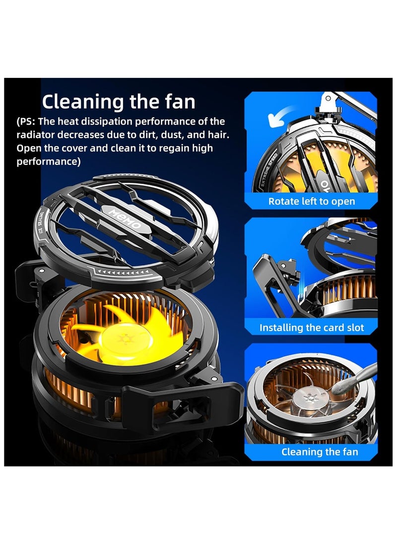 ALAMAREQ Phone Coler,Magnetic Phone Cooler, RGB Phone Cooling Fan,Portable Lightweight Mobile Phone Cooling Fan,IOS/Android semiconductor heat sink,Suitable for mobile Phones, iPads, computers, etc  - Image 4
