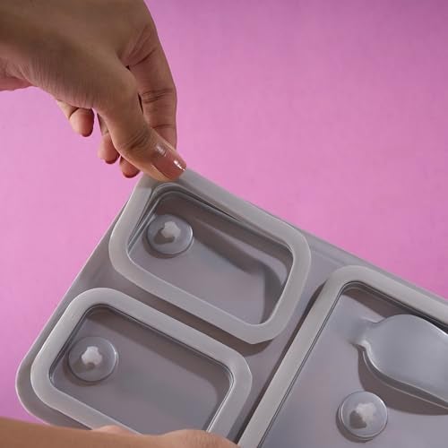Nayasa Vitamax 3 Compartment Stainless Steel Insulated Lunch Box for Kids Boys | Space Dunk Explorer Print | Leak Proof Tiffin Box | 750 ml | Grey - Image 3