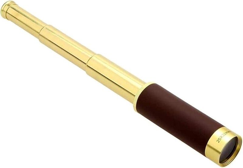 25x32 Metal Monocular Telescope Mini Retro Scope For Indoor Outdoor Use - Image 2